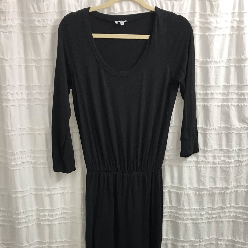 Splendid Black Maxi Dress with Slit